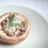Stuffed Mushrooms with Sausage and Rosemary